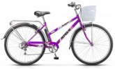 Велосипед 28' городской, рама женская STELS NAVIGATOR-350 LADY фиолетовый, 7ск., 20' + корзина